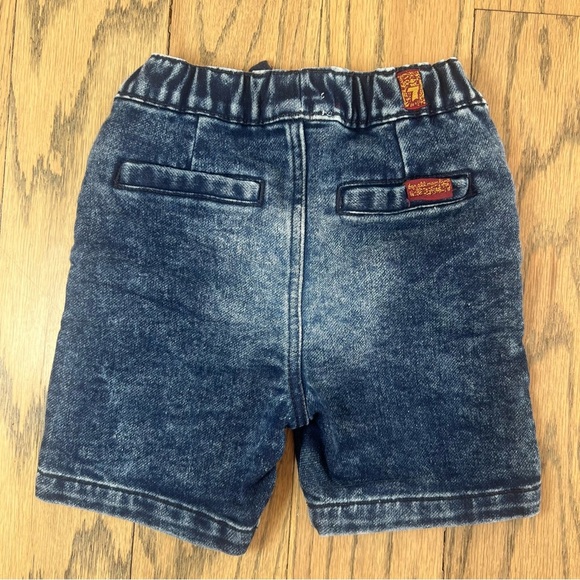 7 for All Mankind Little Boys Blue Denim Jean Shorts Size 18 Months - Picture 5 of 10